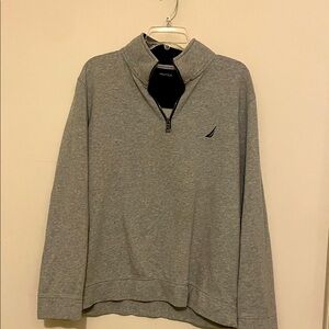 Nautica Men's Zip-Up Gray Sweater
